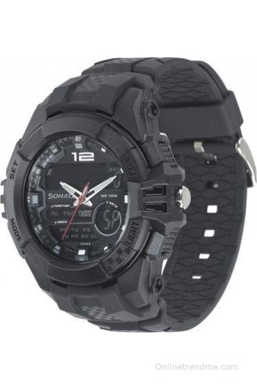 Sonata 77027PP01J Superfibre Ocean III Analog-Digital Watch